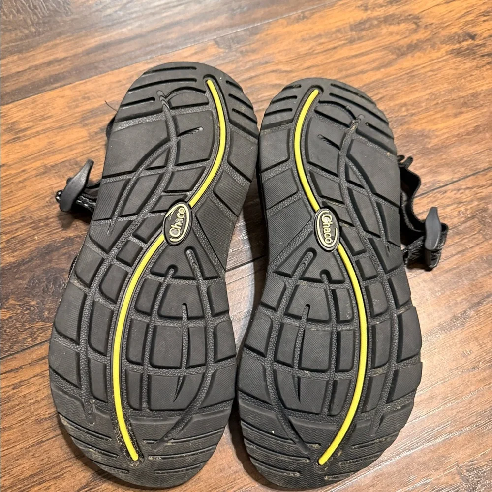 Chaco Black and Gray Strappy Sandals